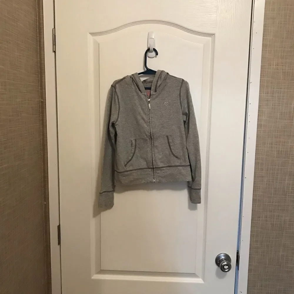 Gap Gray Girls Zipper Hoodie Size M 8 Long Sleeve